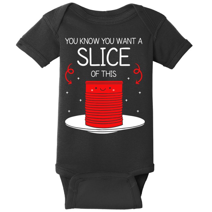 You Know You Want A Slice Of This Canned Cranberry Sauce Baby Bodysuit