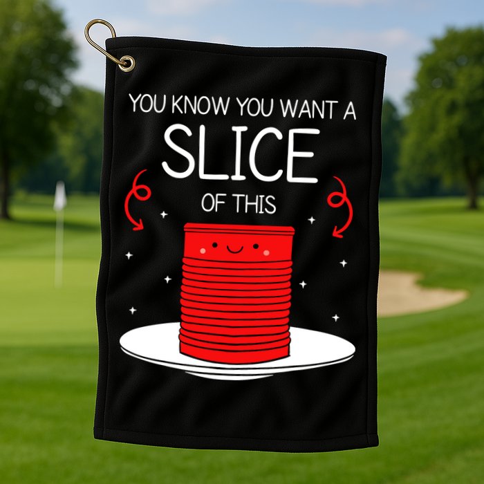You Know You Want A Slice Of This Canned Cranberry Sauce Golf Towel