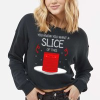 You Know You Want A Slice Of This Canned Cranberry Sauce Cropped Pullover Crew