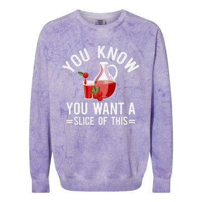 You Know You Want A Slice Of This Funny Thanksgiving Colorblast Crewneck Sweatshirt