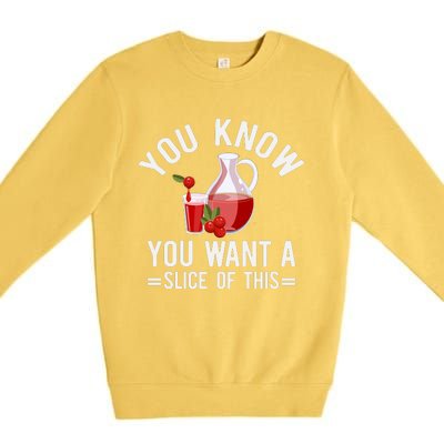 You Know You Want A Slice Of This Funny Thanksgiving Premium Crewneck Sweatshirt