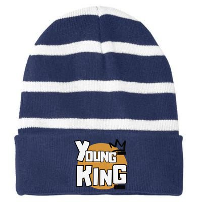 Young Kings Striped Beanie with Solid Band