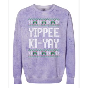 Yippee Ki Yay Funny Christmas Funny Gift Colorblast Crewneck Sweatshirt