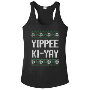 Yippee Ki Yay Funny Christmas Funny Gift Ladies PosiCharge Competitor Racerback Tank