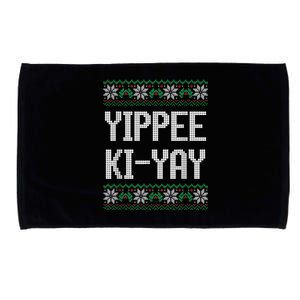 Yippee Ki Yay Funny Christmas Funny Gift Microfiber Hand Towel