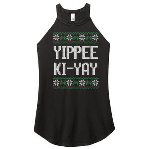 Yippee Ki Yay Funny Christmas Funny Gift Women's Perfect Tri Rocker Tank