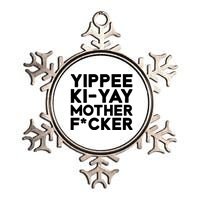 Yippee Ki Yay Mother F Cker Metallic Star Ornament