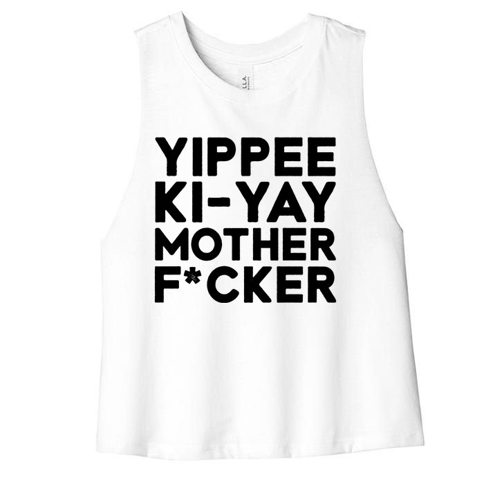 Yippee Ki Yay Mother F Cker Women's Racerback Cropped Tank