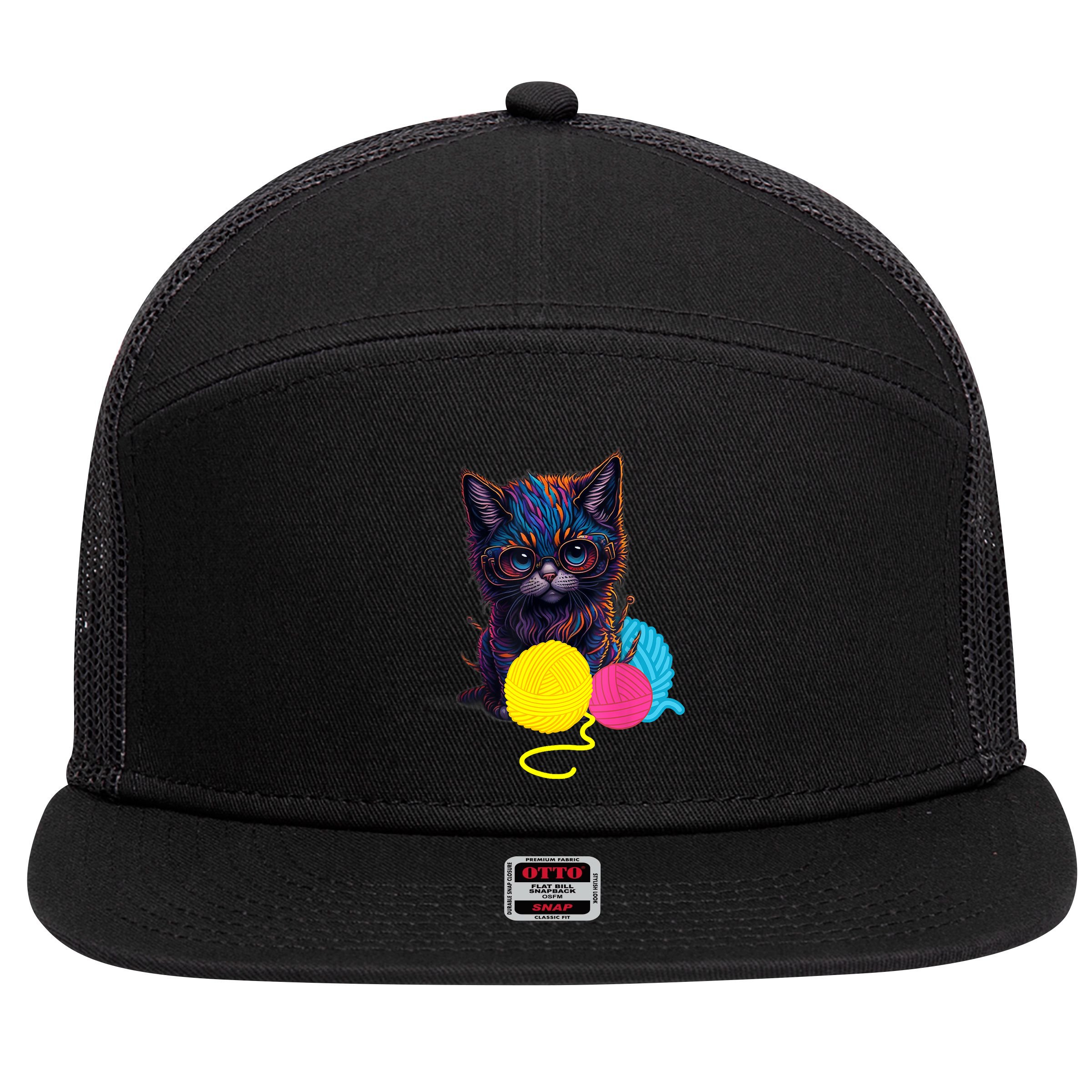 Yarn Kitten 7 Panel Mesh Trucker Snapback Hat