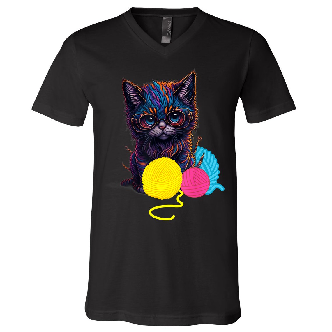 Yarn Kitten V-Neck T-Shirt