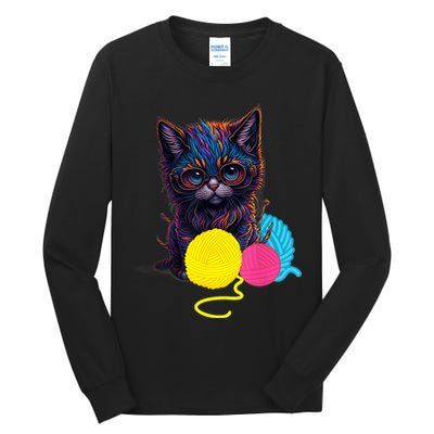 Yarn Kitten Tall Long Sleeve T-Shirt