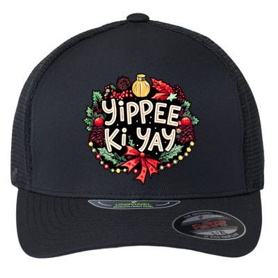 Yippee Ki Yay Funny Christmas Party Flexfit Unipanel Trucker Cap