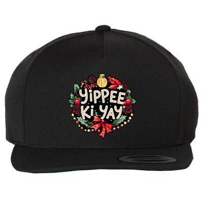 Yippee Ki Yay Funny Christmas Party Wool Snapback Cap
