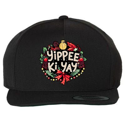 Yippee Ki Yay Funny Christmas Party Wool Snapback Cap