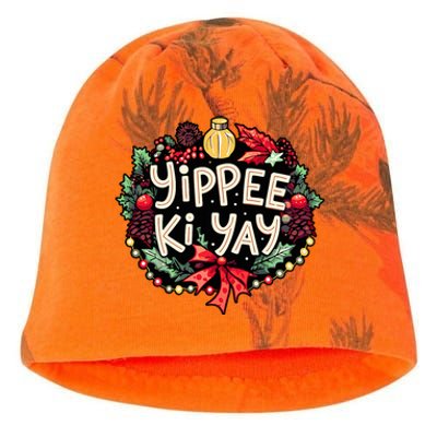 Yippee Ki Yay Funny Christmas Party Kati - Camo Knit Beanie