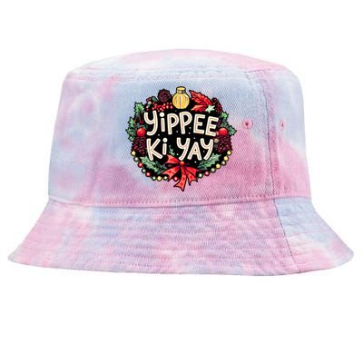 Yippee Ki Yay Funny Christmas Party Tie-Dyed Bucket Hat