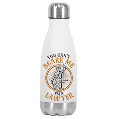 Young Lawyer Attorney Law You CanT Scare Me IM A Lawyer Gift Stainless Steel Insulated Water Bottle