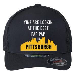 Yinz Looking At Best Yinzer Pap Pap Pittsburgh Pa Flexfit Unipanel Trucker Cap