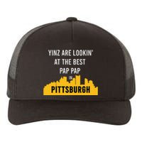 Yinz Looking At Best Yinzer Pap Pap Pittsburgh Pa Yupoong Adult 5-Panel Trucker Hat