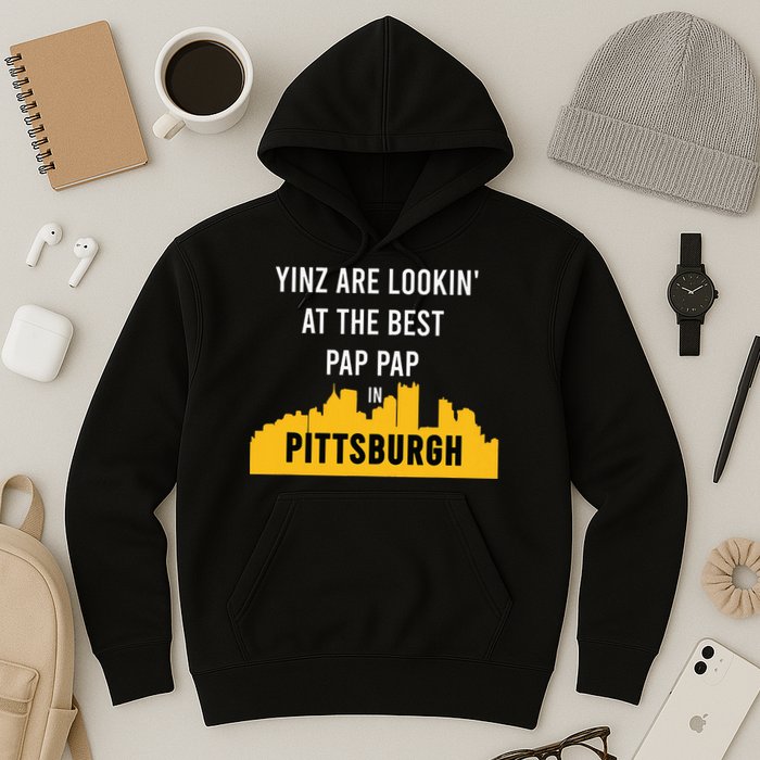 Yinz Looking At Best Yinzer Pap Pap Pittsburgh Pa Hoodie