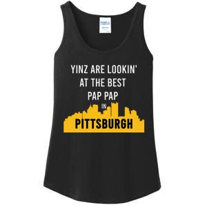 Yinz Looking At Best Yinzer Pap Pap Pittsburgh Pa Ladies Essential Tank