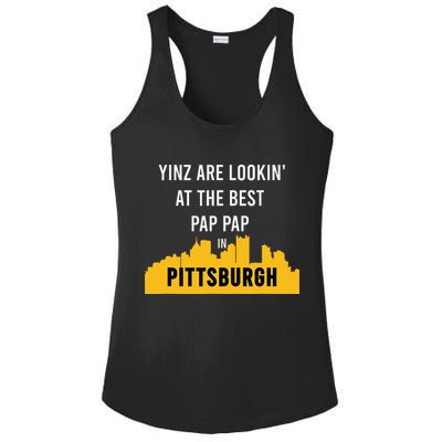 Yinz Looking At Best Yinzer Pap Pap Pittsburgh Pa Ladies PosiCharge Competitor Racerback Tank