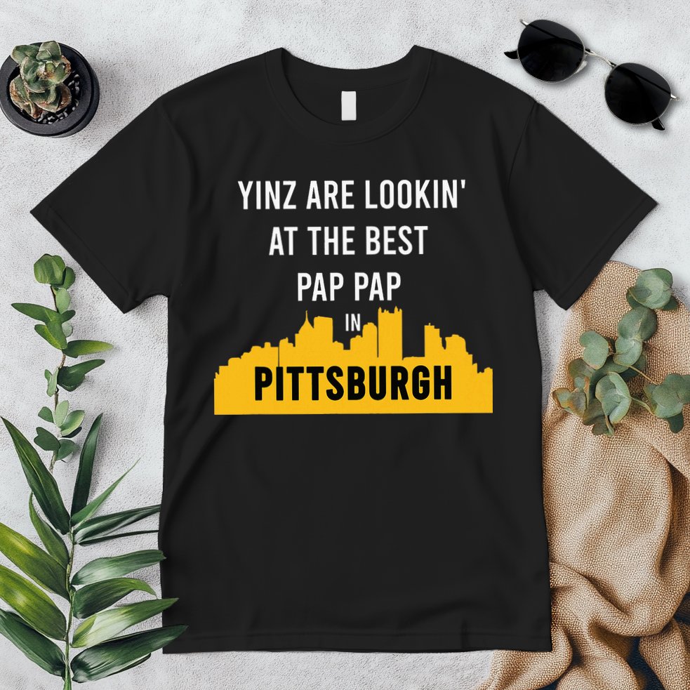 Yinz Looking At Best Yinzer Pap Pap Pittsburgh Pa Premium T-Shirt
