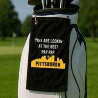 Yinz Looking At Best Yinzer Pap Pap Pittsburgh Pa Golf Towel