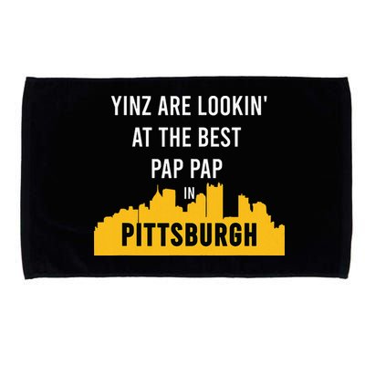 Yinz Looking At Best Yinzer Pap Pap Pittsburgh Pa Microfiber Hand Towel
