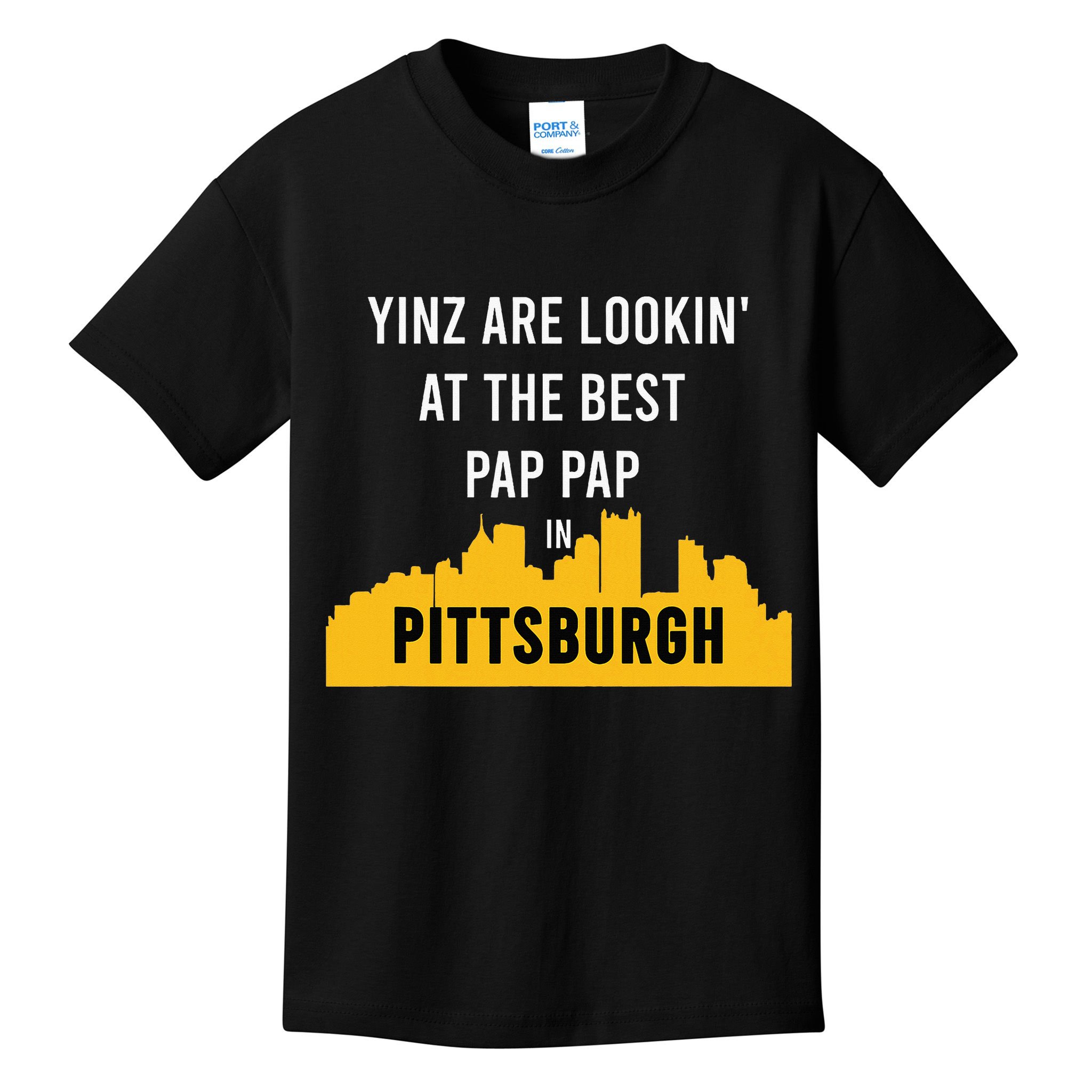 Yinz Looking At Best Yinzer Pap Pap Pittsburgh Pa Kids T-Shirt