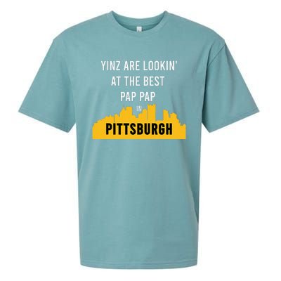 Yinz Looking At Best Yinzer Pap Pap Pittsburgh Pa Sueded Cloud Jersey T-Shirt