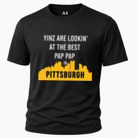 Yinz Looking At Best Yinzer Pap Pap Pittsburgh Pa Cooling Performance Crew T-Shirt