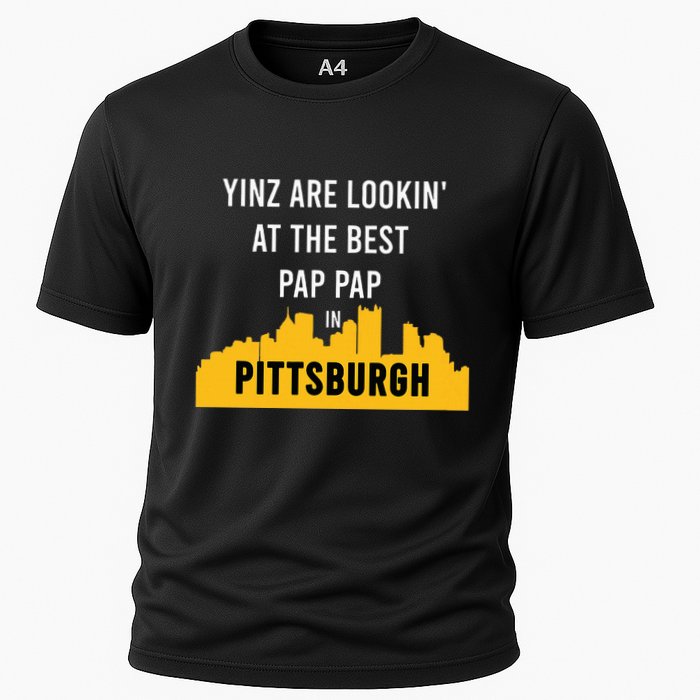 Yinz Looking At Best Yinzer Pap Pap Pittsburgh Pa Cooling Performance Crew T-Shirt
