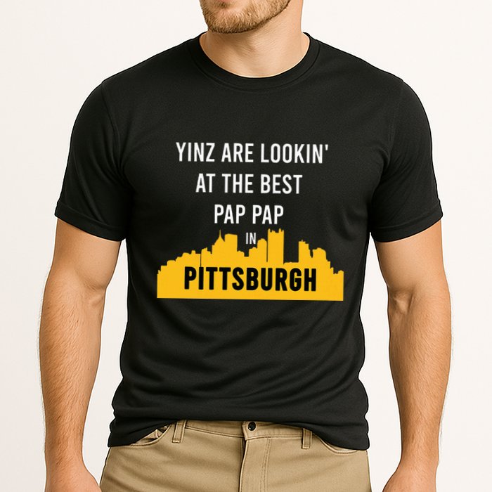Yinz Looking At Best Yinzer Pap Pap Pittsburgh Pa Cooling Performance Crew T-Shirt