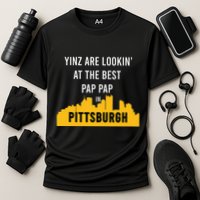 Yinz Looking At Best Yinzer Pap Pap Pittsburgh Pa Cooling Performance Crew T-Shirt