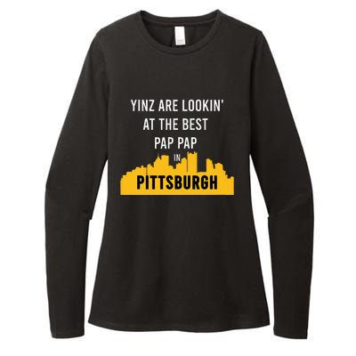 Yinz Looking At Best Yinzer Pap Pap Pittsburgh Pa Womens CVC Long Sleeve Shirt