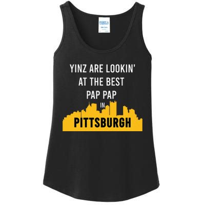 Yinz Looking At Best Yinzer Pap Pap Pittsburgh Pa Ladies Essential Tank