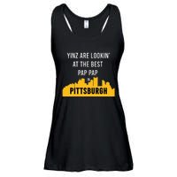 Yinz Looking At Best Yinzer Pap Pap Pittsburgh Pa Ladies Essential Flowy Tank