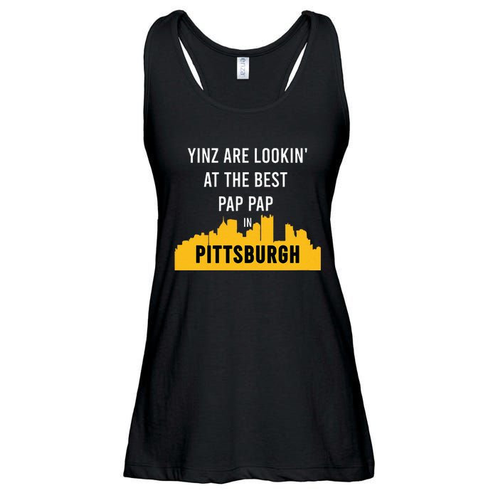 Yinz Looking At Best Yinzer Pap Pap Pittsburgh Pa Ladies Essential Flowy Tank