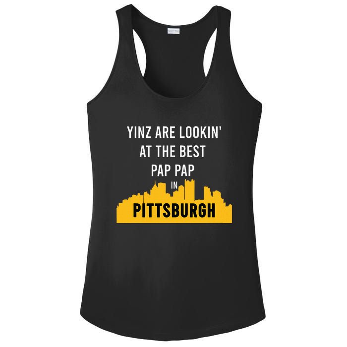 Yinz Looking At Best Yinzer Pap Pap Pittsburgh Pa Ladies PosiCharge Competitor Racerback Tank