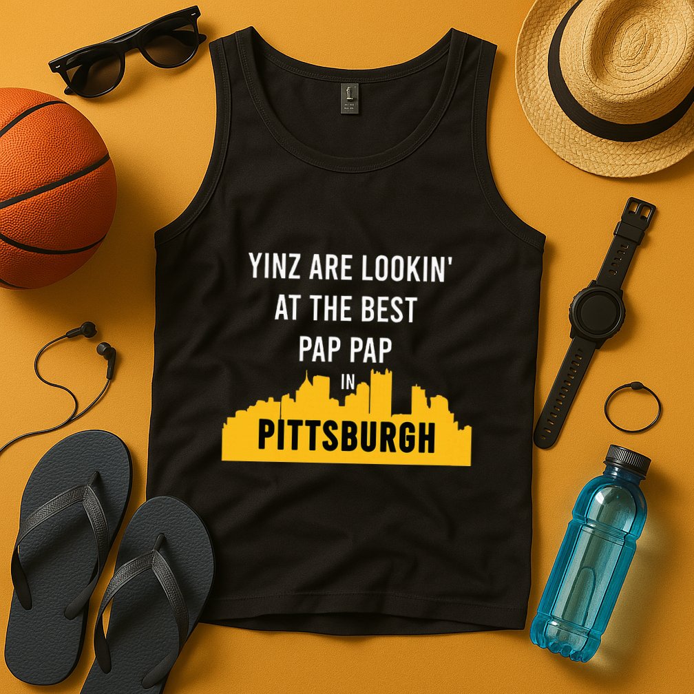Yinz Looking At Best Yinzer Pap Pap Pittsburgh Pa Tank Top
