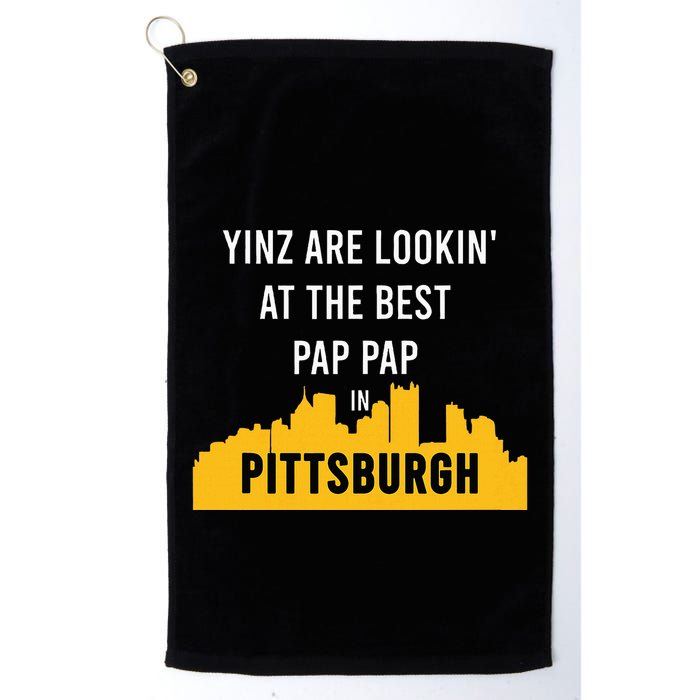Yinz Looking At Best Yinzer Pap Pap Pittsburgh Pa Golf Towel