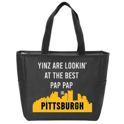 Yinz Looking At Best Yinzer Pap Pap Pittsburgh Pa Zip Tote Bag