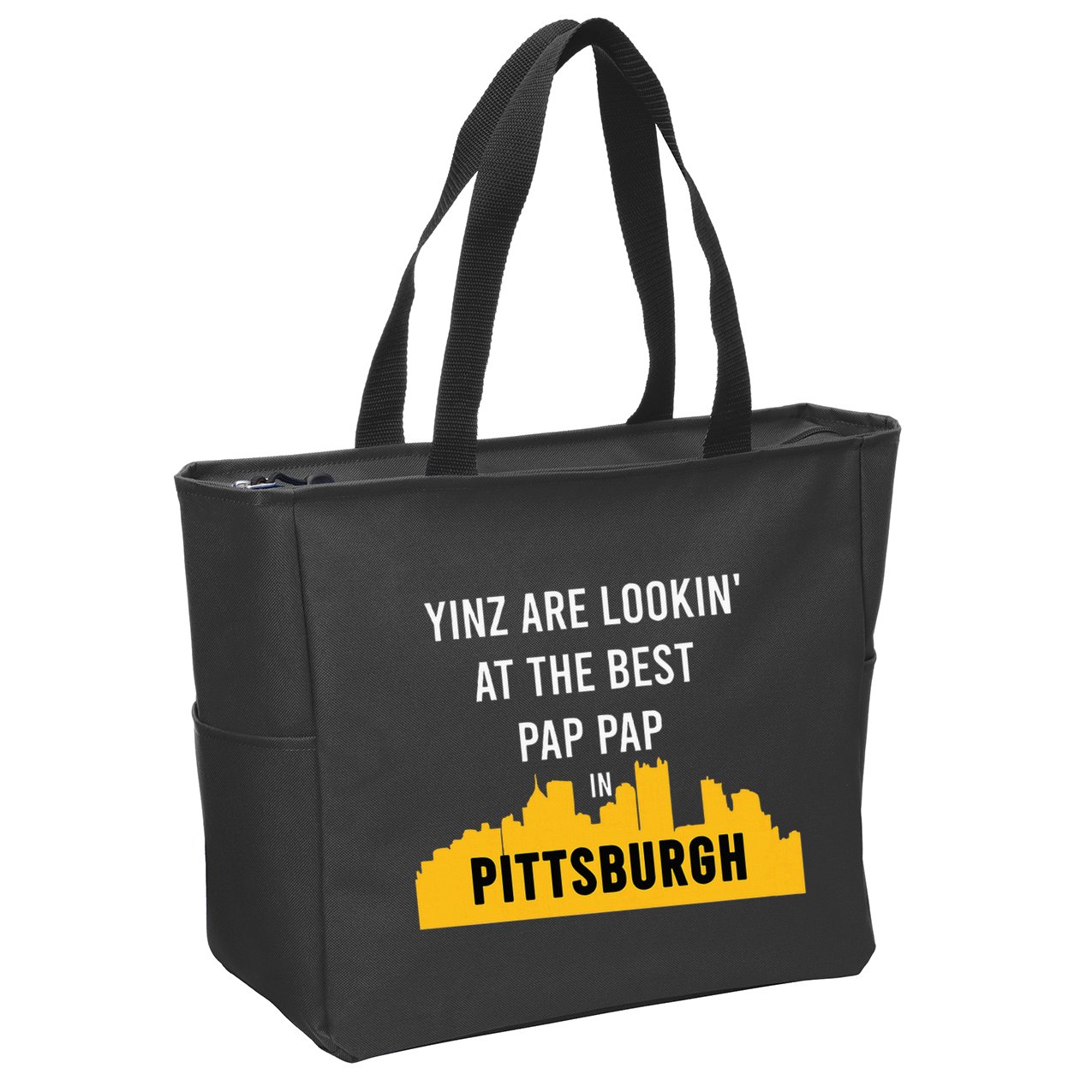 Yinz Looking At Best Yinzer Pap Pap Pittsburgh Pa Zip Tote Bag