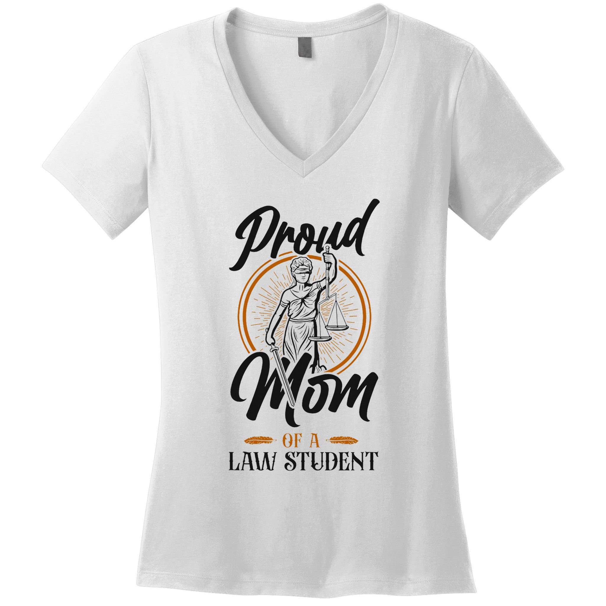 Young Lawyer Attorney Law Mom Mother Proud Mom Of A Law Women's V-Neck T-Shirt