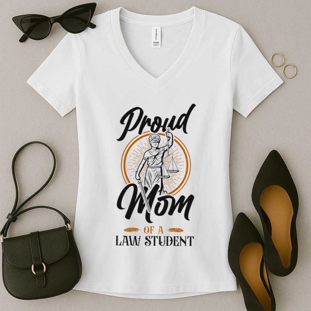 Young Lawyer Attorney Law Mom Mother Proud Mom Of A Law Women's V-Neck T-Shirt