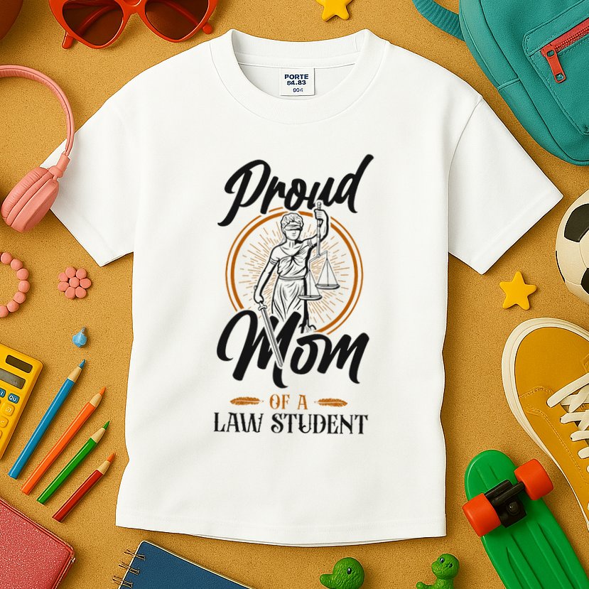 Young Lawyer Attorney Law Mom Mother Proud Mom Of A Law Kids T-Shirt