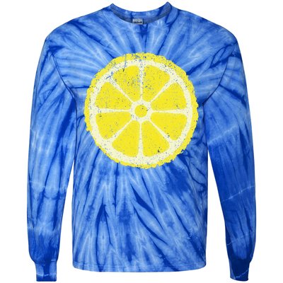 Yellow Lemon Costume Matching Halloween Costume Tie-Dye Long Sleeve Shirt