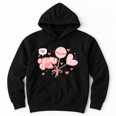 Yum Lollipop Candy Heart Valentines Day Hoodie