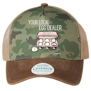 Your Local Egg Dealer Farm Fresh Eggs Funny Farming Lovers Legacy Tie Dye Trucker Hat